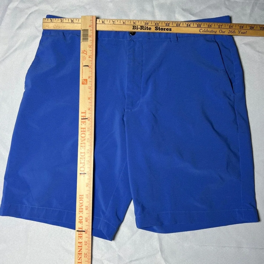 Callaway Mens Golf Shorts Blue Size 36 Performance Stretch Flat Front Activewear